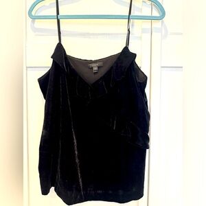 J Crew Velvet Ruffle Tank